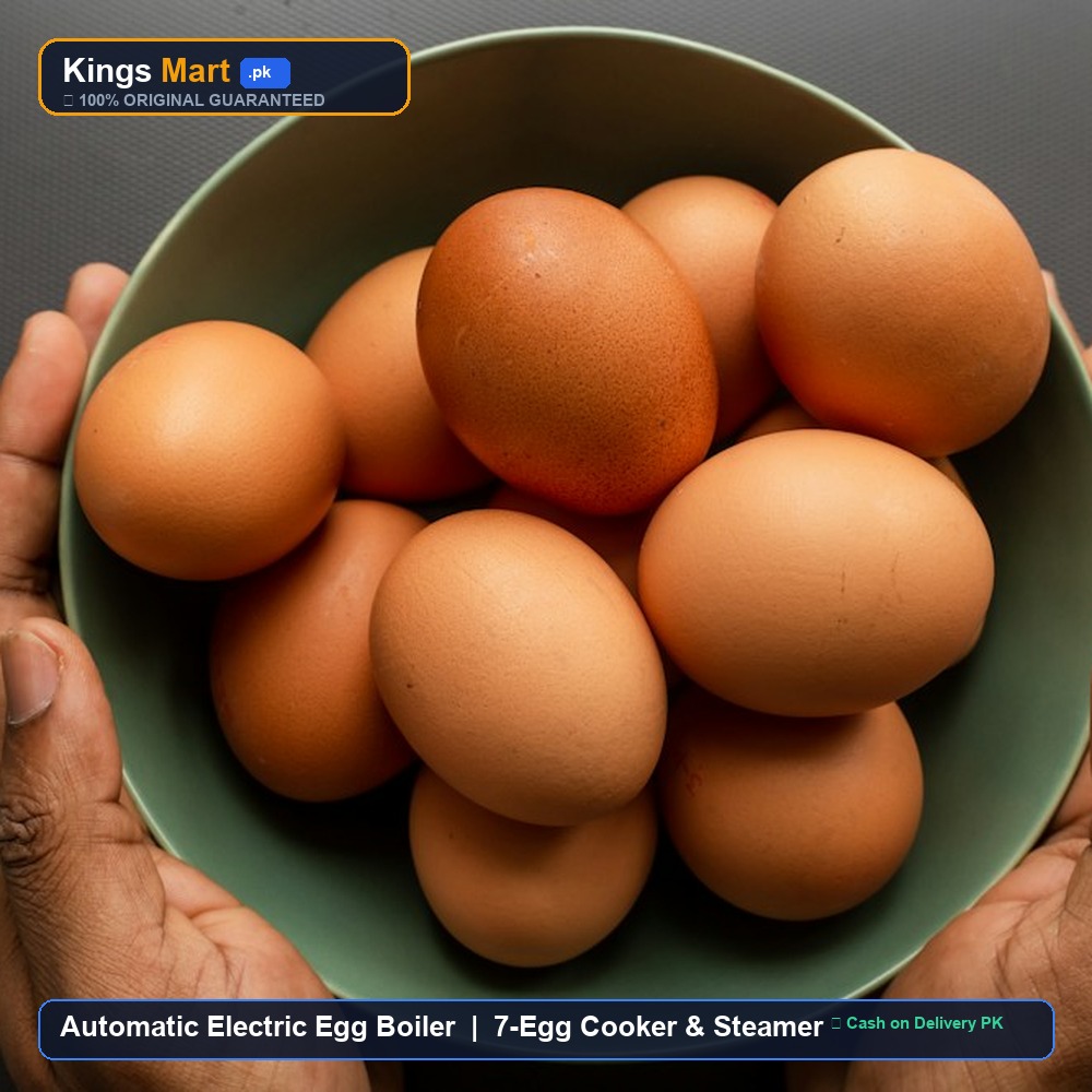 Automatic Electric Egg Boiler Cooker (7-Egg Steamer with Auto Shut-Off)