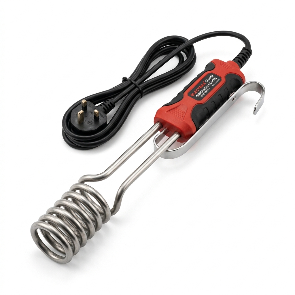 Electric Immersion Water Heater Rod 1500W (Heavy-Duty Shock-Proof Bucket Geyser Rod)