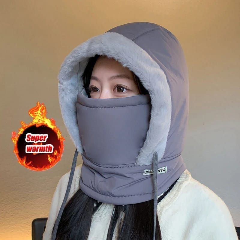 Fleece Hooded Balaclava Scarf & Face Mask (Windproof Thermal Shield)