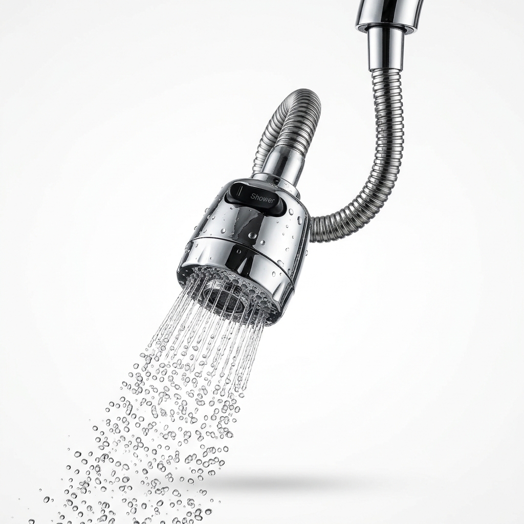 360° Flexible Goose-Neck Kitchen Faucet Aerator Tap Sprayer (Dual Water Spray Modes)