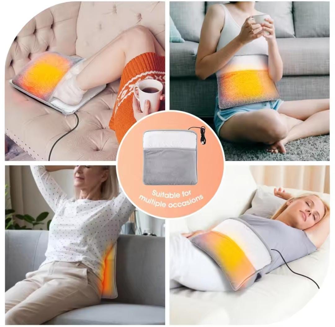 Electric Foot Warmer Heating Pad (Soft Plush Slipper Pouch)