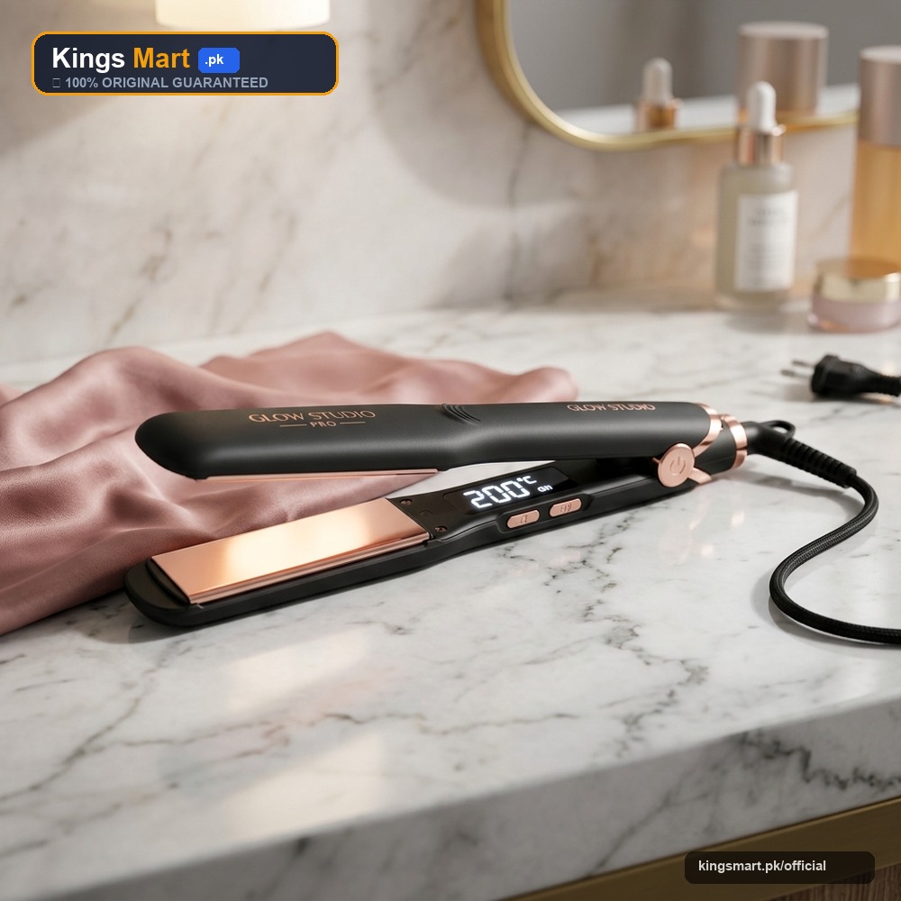 Professional Ceramic Tourmaline 2-in-1 Hair Straightener & Curler (Fast Heat)