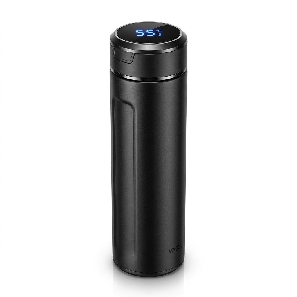 LED Smart Digital Temperature Display Thermos Flask (500ml Stainless Steel Vacuum Water Bottle)