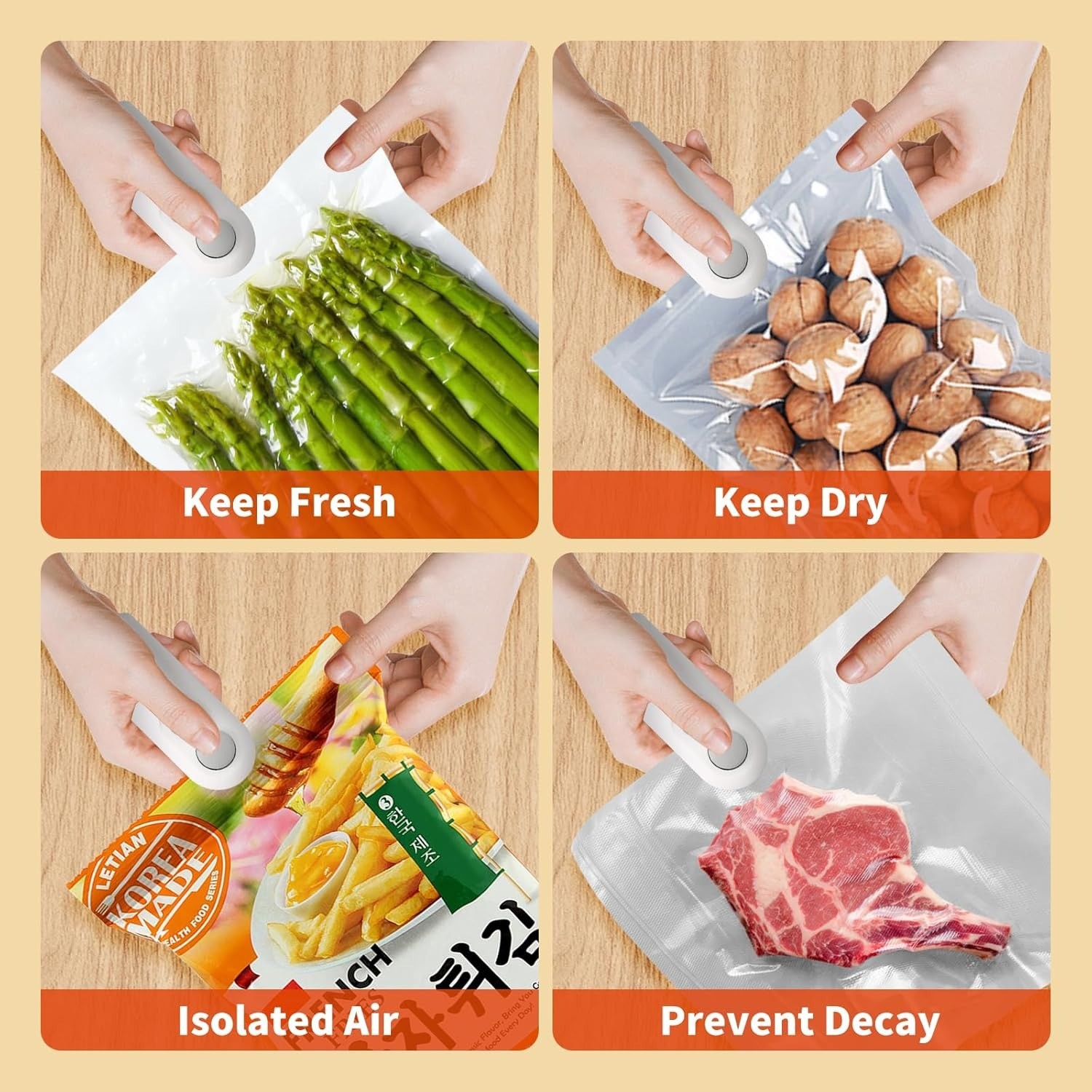 2-in-1 Mini Heat Bag Sealer & Cutter (Portable Handheld Snack Resealer)