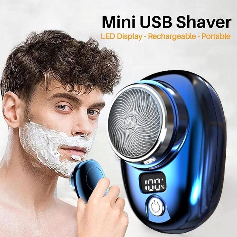 Mini Portable Pocket Electric Shaver (Rotary Blade with Type-C USB Fast Charging)