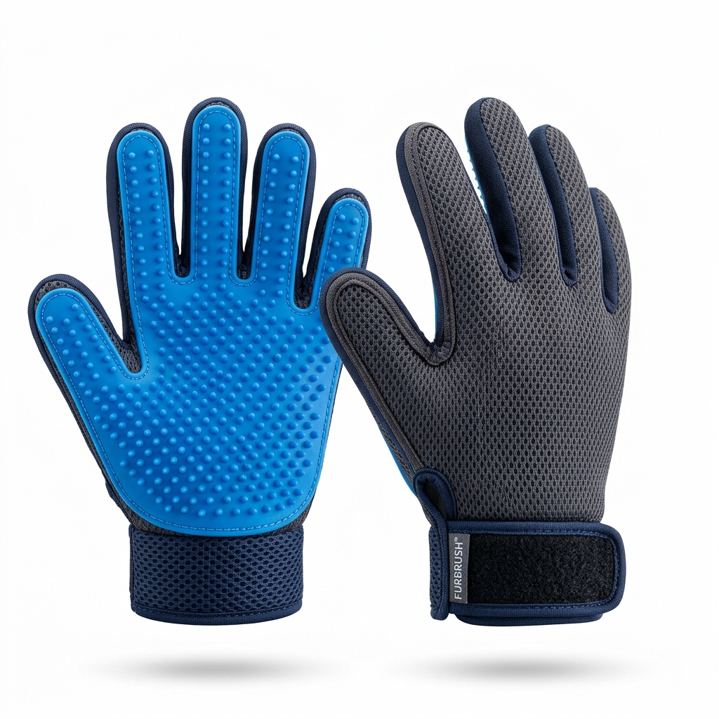 True Touch Pet Hair Remover & Deshedding Grooming Glove (Silicone Mitt)