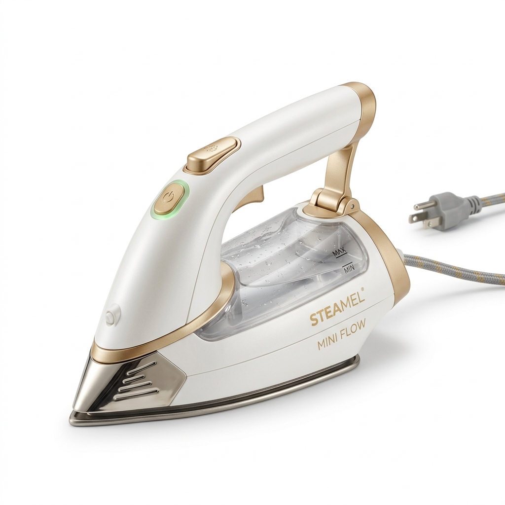 Portable Handheld Garment Steamer & Mini Travel Electric Iron (Rotatable Titanium Soleplate)