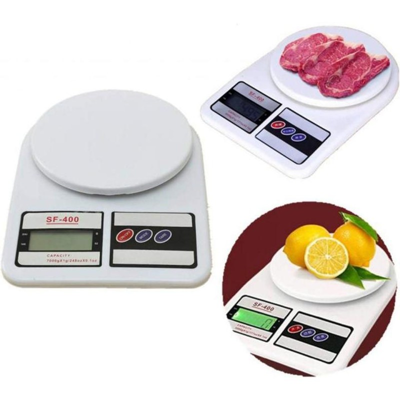 SF-400 Electronic Digital Kitchen Food Scale (10kg Capacity with 1g Precision & Tare)