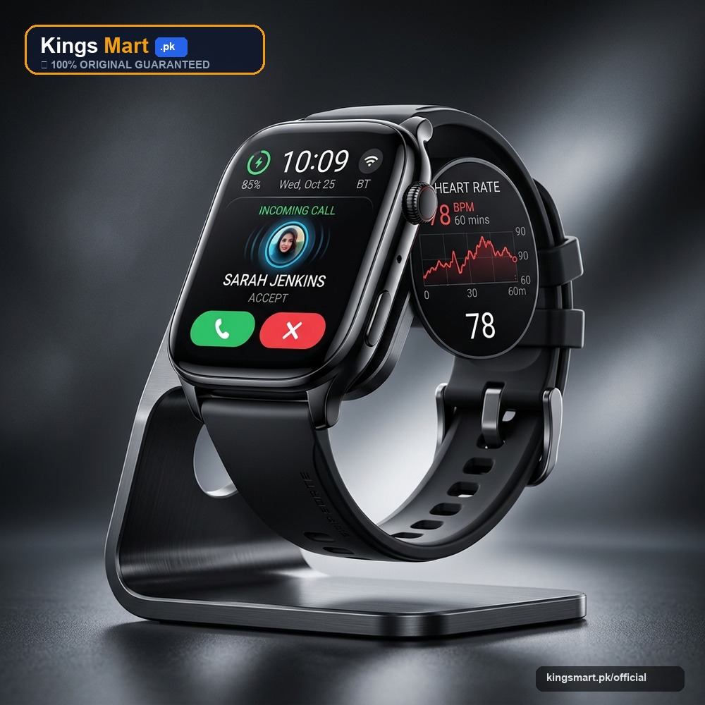 Smart Bluetooth Calling Watch with HD AMOLED Full Touch Screen & Health Tracker