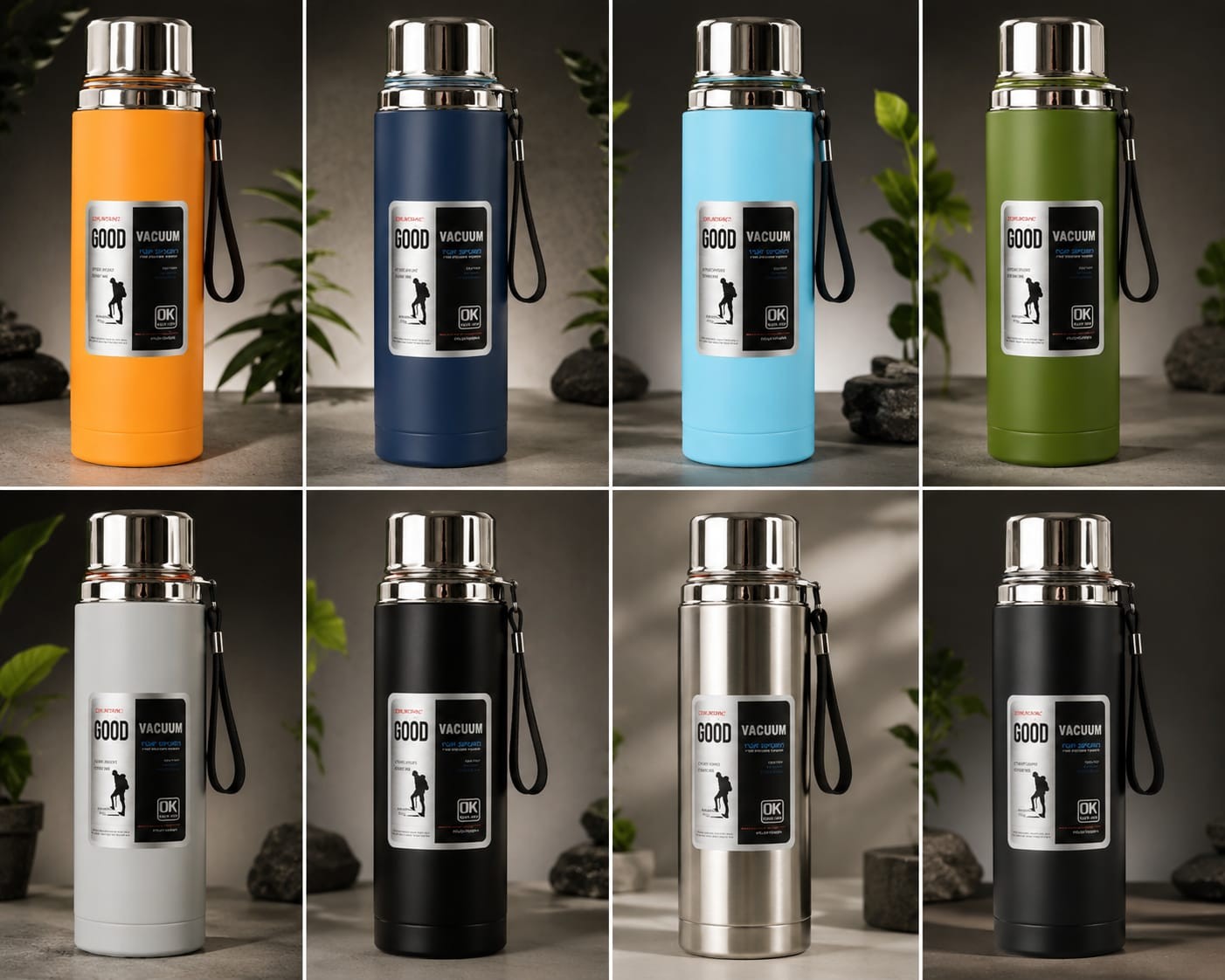 Double-Wall Stainless Steel Vacuum Insulated Thermal Flask (24H Cold / 12H Hot)