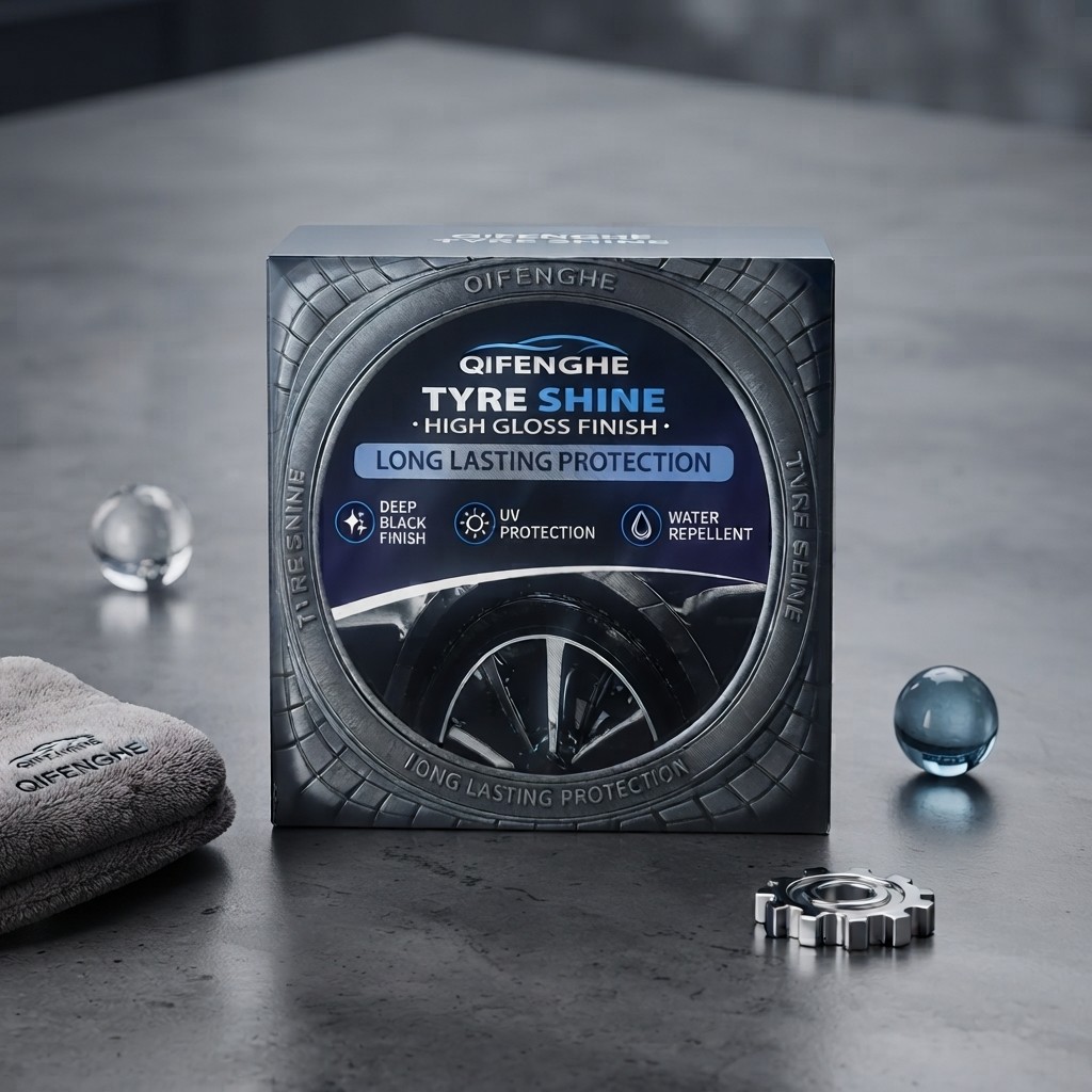 Qifenghe Tyre Shine High-Gloss Dressing & UV Protection (300g Deep Jet Black)