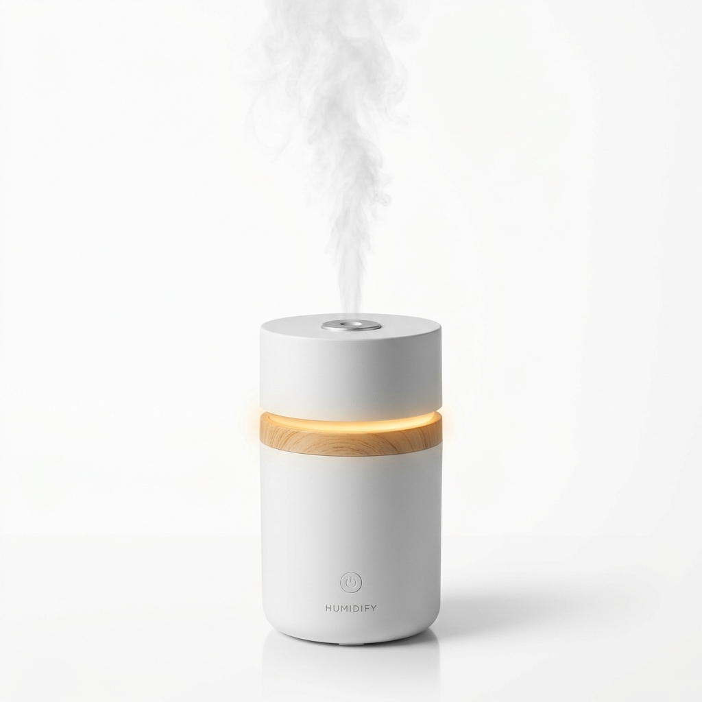 Portable Ultrasonic Cool Mist Air Humidifier (with Soothing LED Night Light & USB Power)
