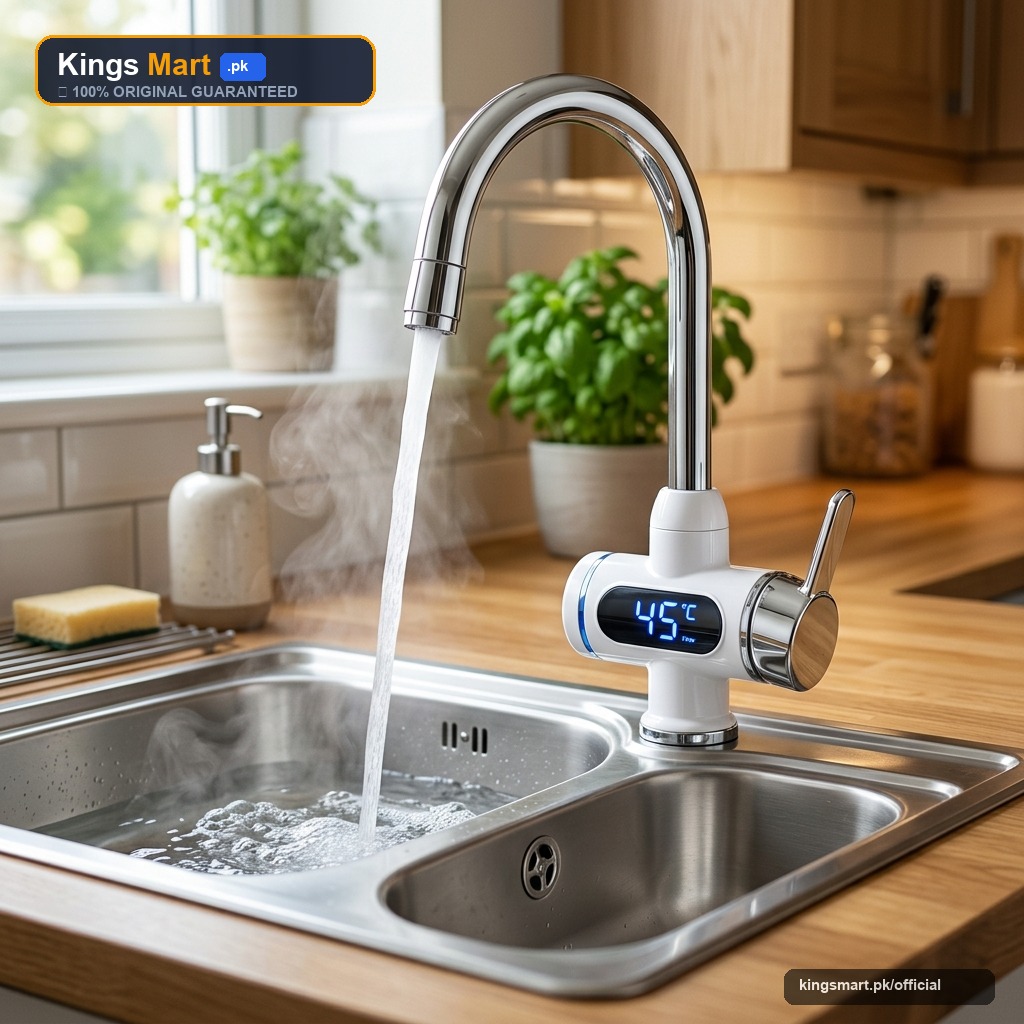 Instant Electric Water Heater Tap (Fast 3-Sec Hot Water Sink Faucet)
